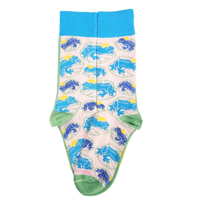 Frogs on a Lily Pad Socks (Frog Prince Fairy Tale) from the Sock Panda