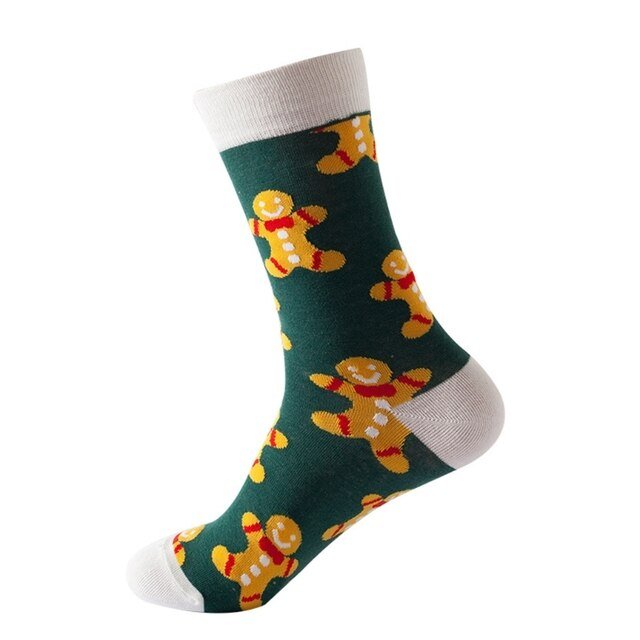 Gingerbread Man Patterned Socks (Adult Medium - Women's Shoe Sizes 5 - 10)