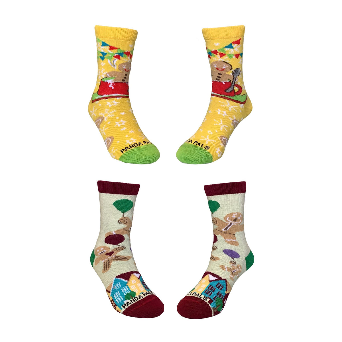 Gingerbread Man Sock Set for Kids (Ages 3 - 7)