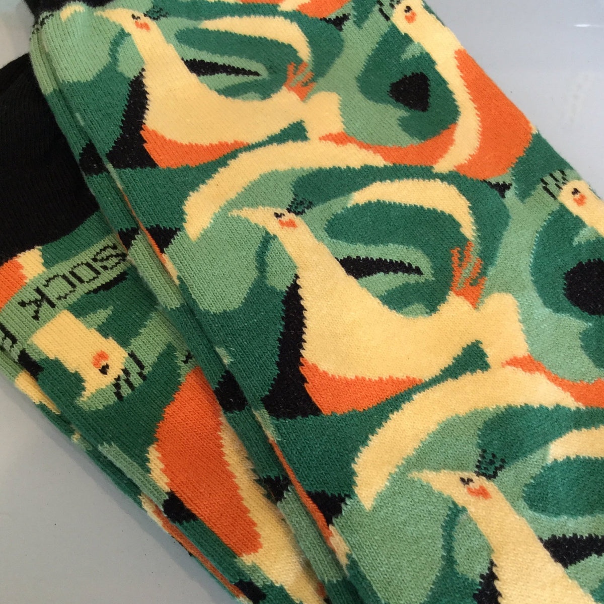 Graceful Peacock Pattern Socks from the Sock Panda