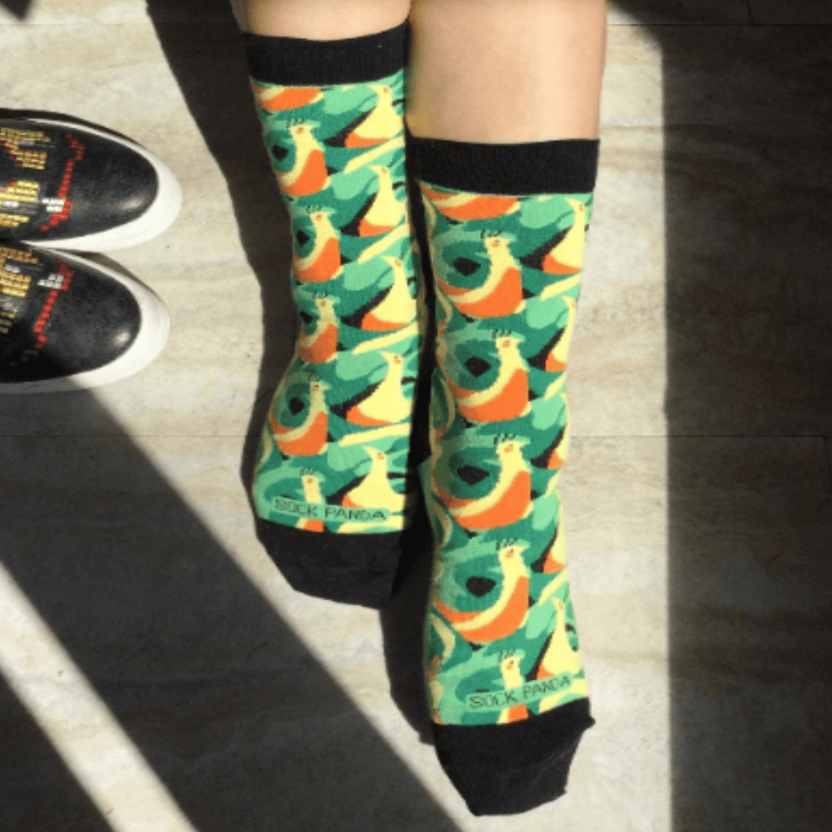 Graceful Peacock Pattern Socks from the Sock Panda