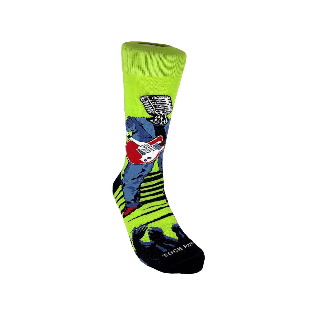 Guitar Singing Music Man Socks from the Sock Panda (Adult Large - Men's Shoe Sizes 8 - 12)