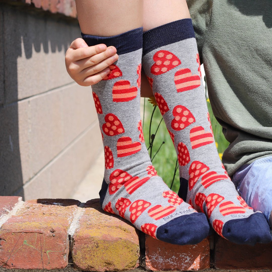Heart Pattern Socks (Love) from the Sock Panda (Adult Medium - Women's Shoe Sizes 5 - 10)