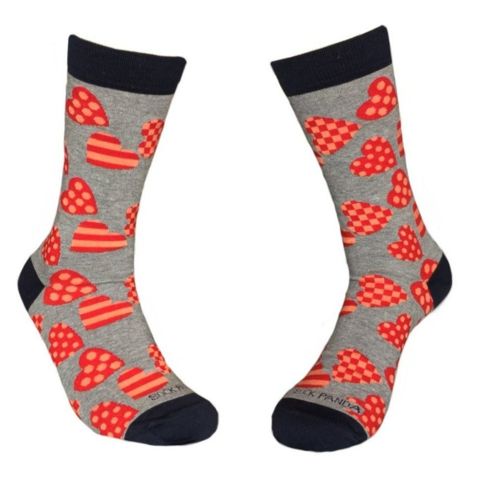 Heart Pattern Socks (Love) from the Sock Panda (Adult Medium - Women's Shoe Sizes 5 - 10)