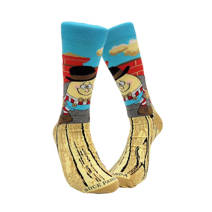 Humpty Dumpty Sits in a Chair Socks from the Sock Panda (Adult Large - Men's Shoe Sizes 8 - 12)
