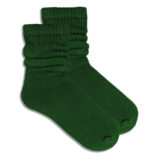 Hunter Green Slouch Socks (Adult Medium - Women's Shoe Sizes 5 - 10)