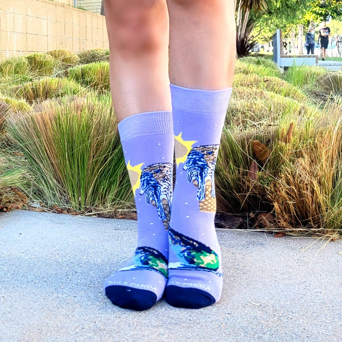 Ice Cream Cone Earth Socks from the Sock Panda (Adult Small - Shoe Sizes 2 - 5)