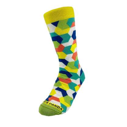 Intricate Geometric Puzzle Socks from the Sock Panda (Adult Small - Shoe Sizes 2 - 5)