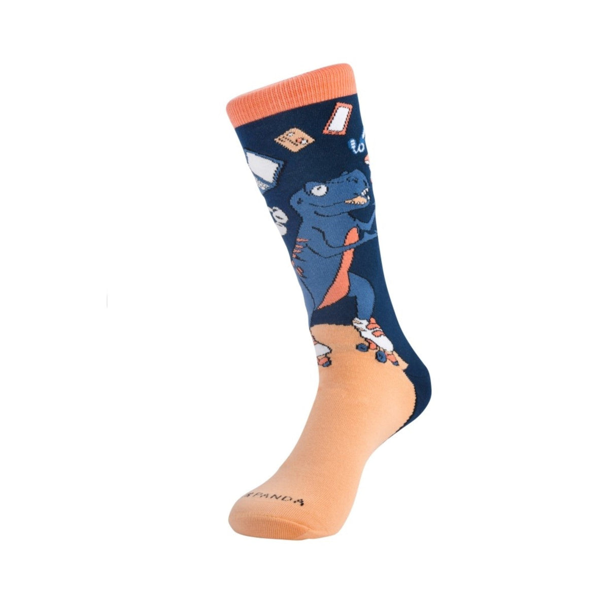 Juggling Dinosaur on Roller Skates Socks