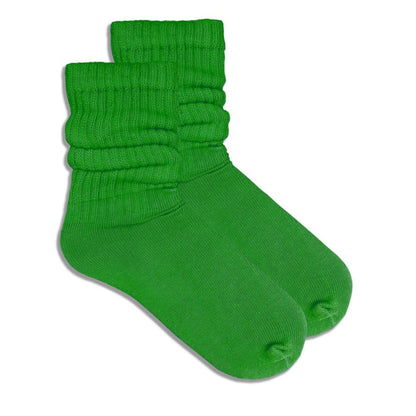 Kelly Green Slouch Socks (Adult Medium - Women's Shoe Sizes 5 - 10)