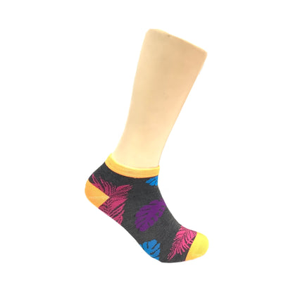 Leaf Pattern Ankle Socks (Adult Medium - Women's Shoe Sizes 5 - 10)