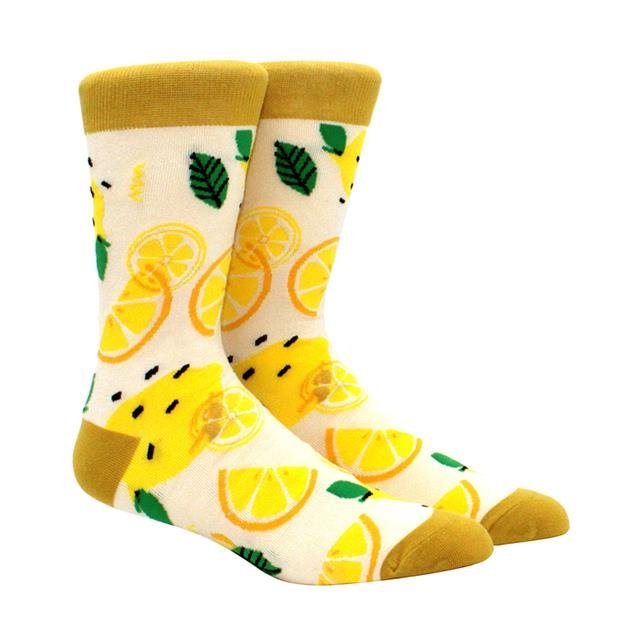 Lemon Patterned Socks from the Sock Panda (Adult Large - Men's Shoe Sizes 8 - 12)