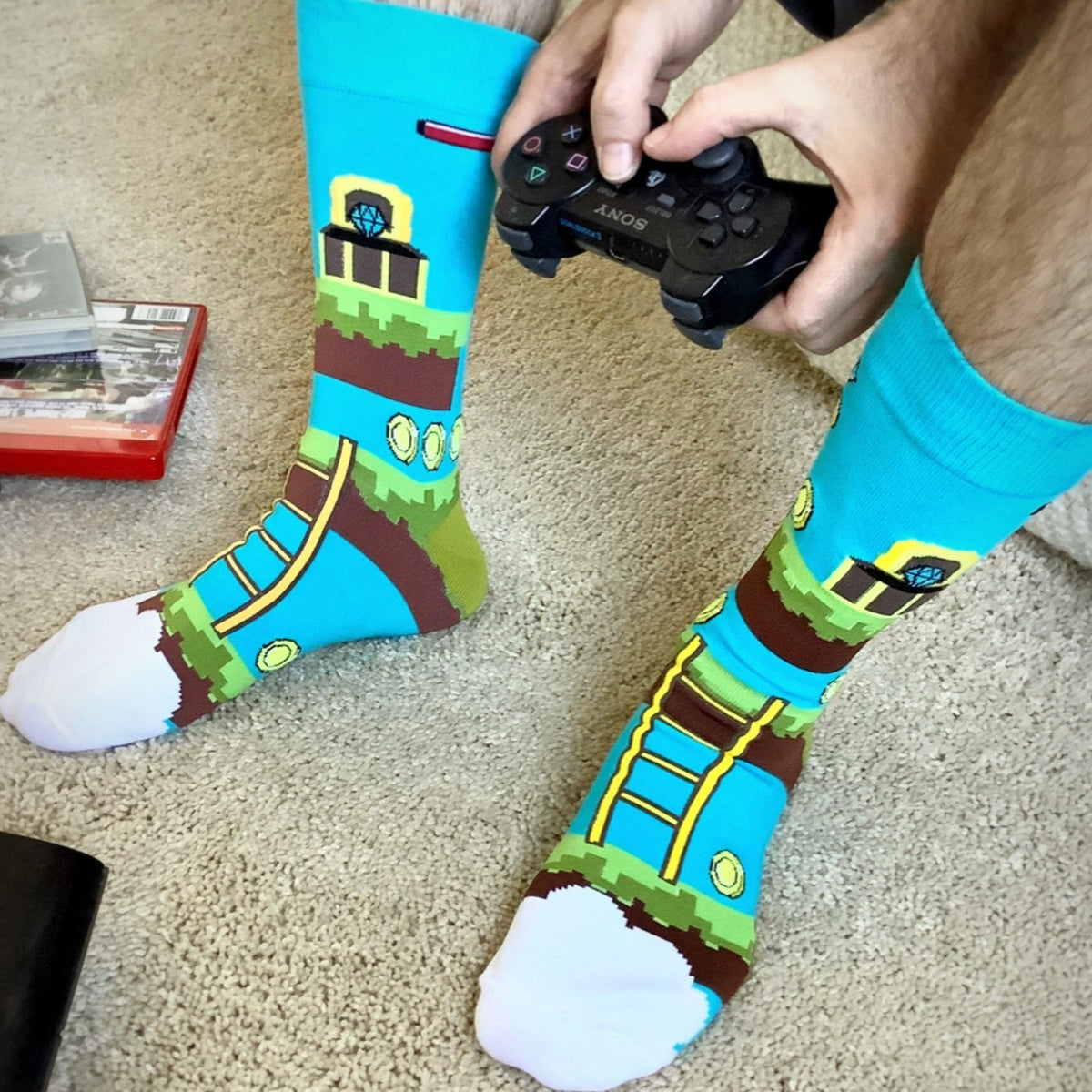 Level Up Video Game Socks from the Sock Panda