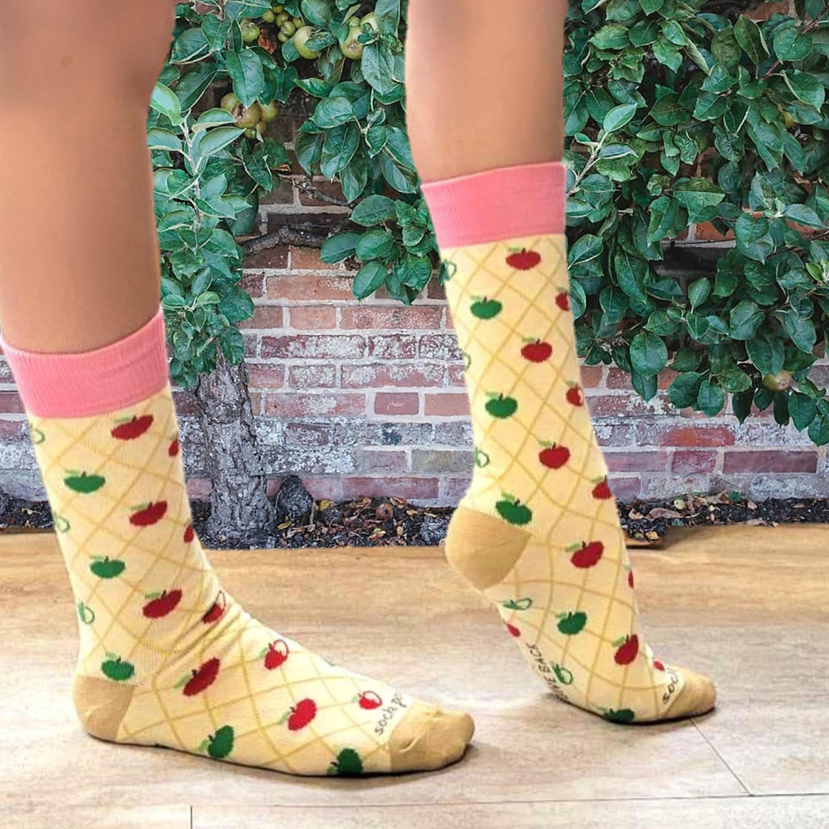 Love Apple Pattern Socks from the Sock Panda (Adult Medium - Women's Shoe Sizes 5 - 10)