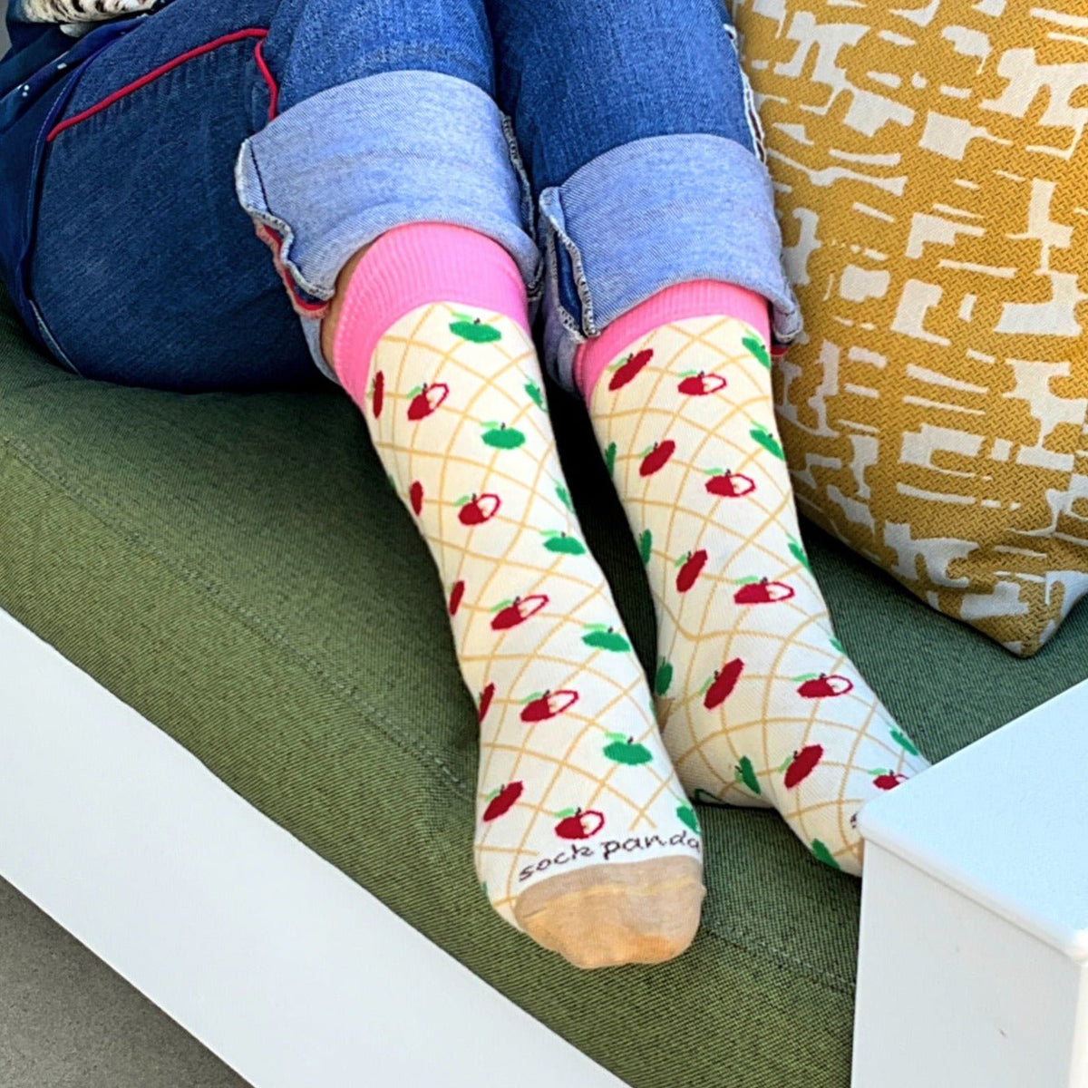 Love Apple Pattern Socks from the Sock Panda (Adult Medium - Women's Shoe Sizes 5 - 10)