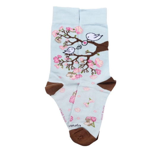 Love Songbird in a Tree Socks from the Sock Panda (Adult Medium)