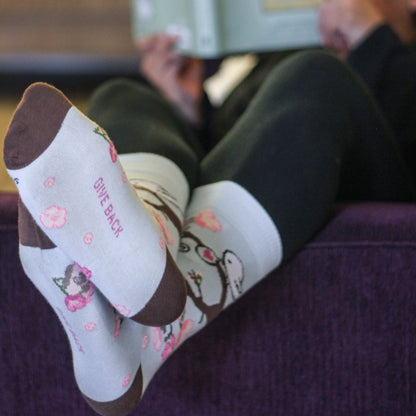 Love Songbird in a Tree Socks from the Sock Panda (Adult Medium)