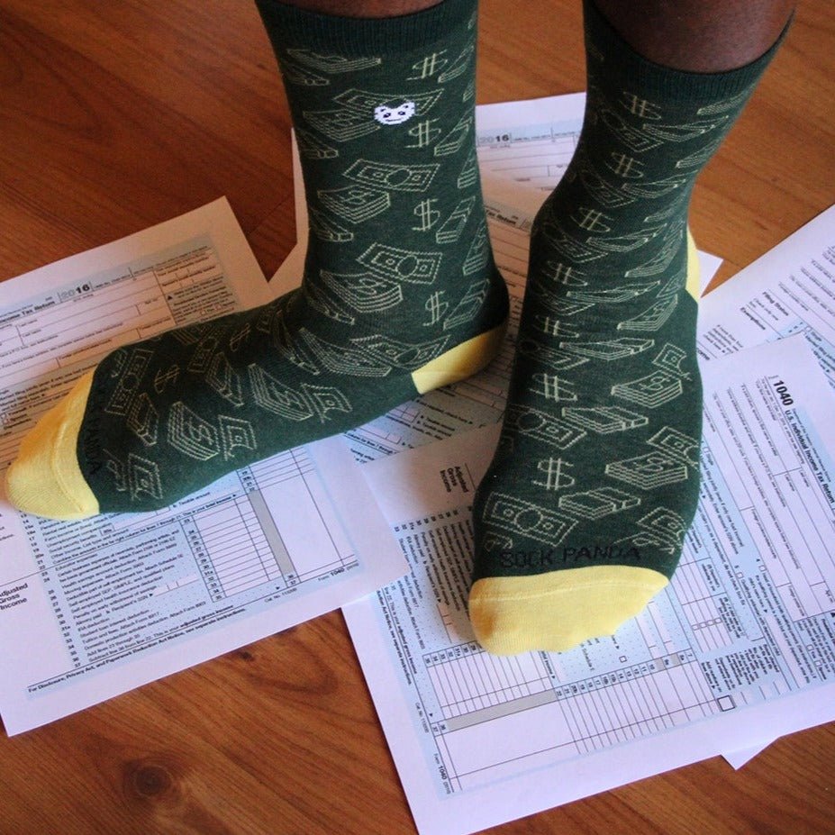 Money Socks from the Sock Panda (Adult Medium - Women's Shoe Sizes 5 - 10)