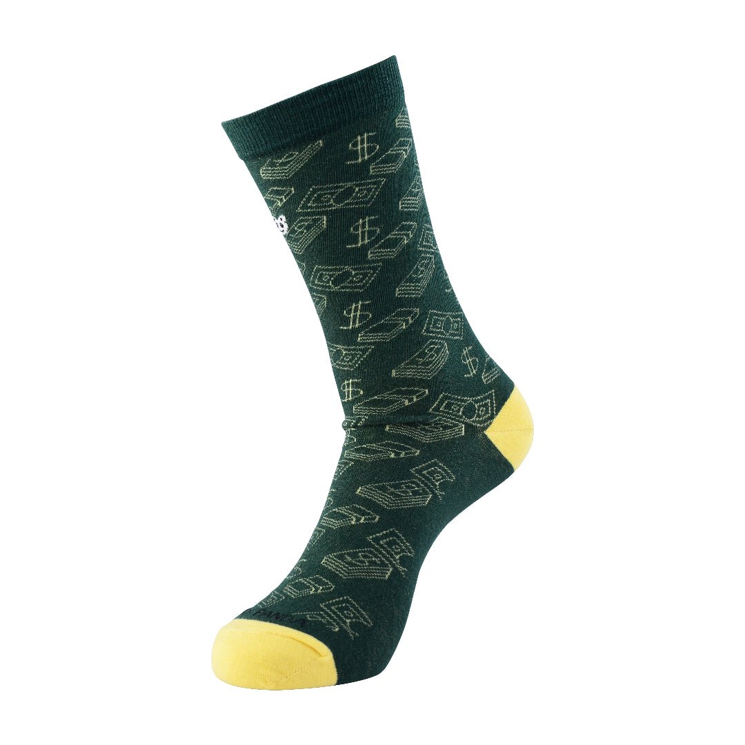 Money Socks from the Sock Panda (Adult Medium - Women's Shoe Sizes 5 - 10)