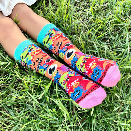 Monster Face Pattern Socks from the Sock Panda (Ages 3 - 7)