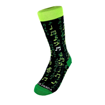 Music Note Matrix Socks from the Sock Panda (Adult Small - Shoe Sizes 2 - 5)