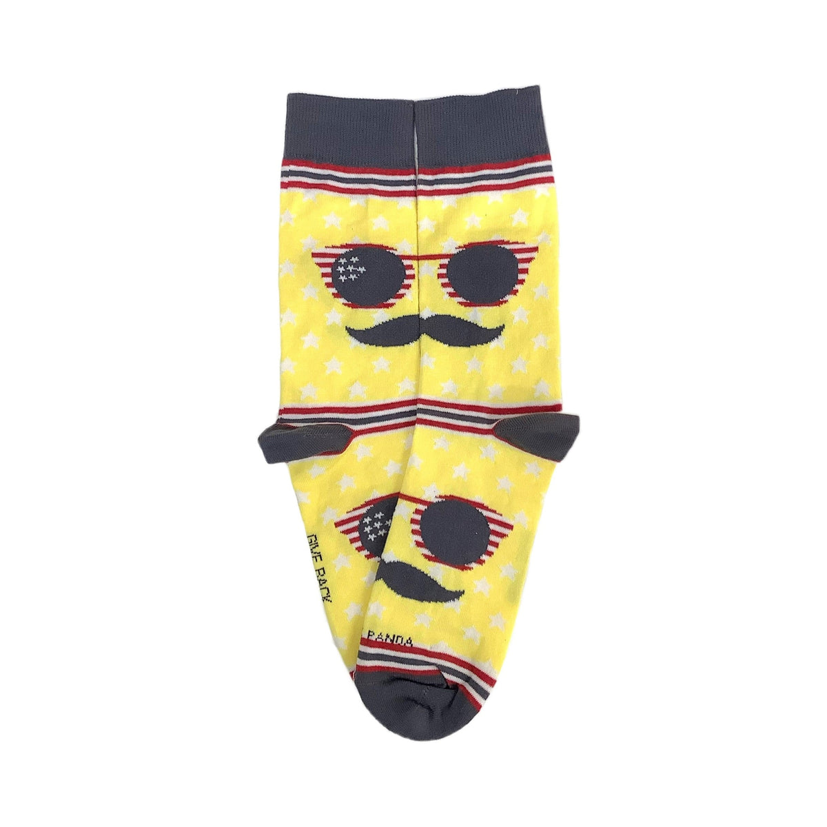 Mustache and Sunglasses Socks from the Sock Panda (Adult Large - Men's Shoe Sizes 8 - 12)