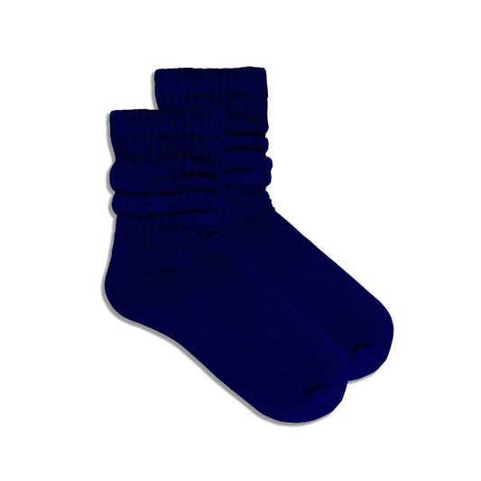 Navy Blue Slouch Socks from the Sock Panda