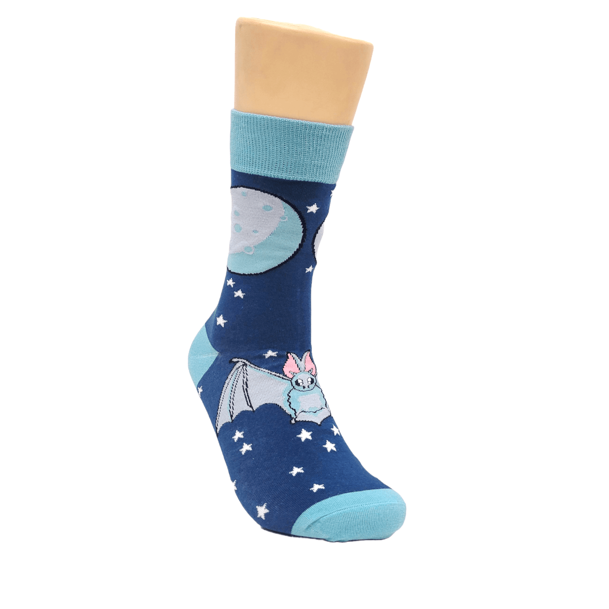 Night Bat Under the Moon Socks (Adult Medium - Women's Shoe Sizes 5 - 10)