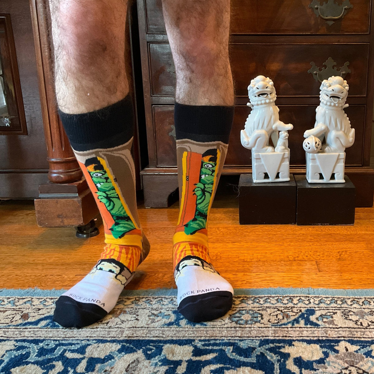 Nightmare Monster in the Closet Socks from the Sock Panda (Adult Large - Men's Shoe Sizes 8 - 12)