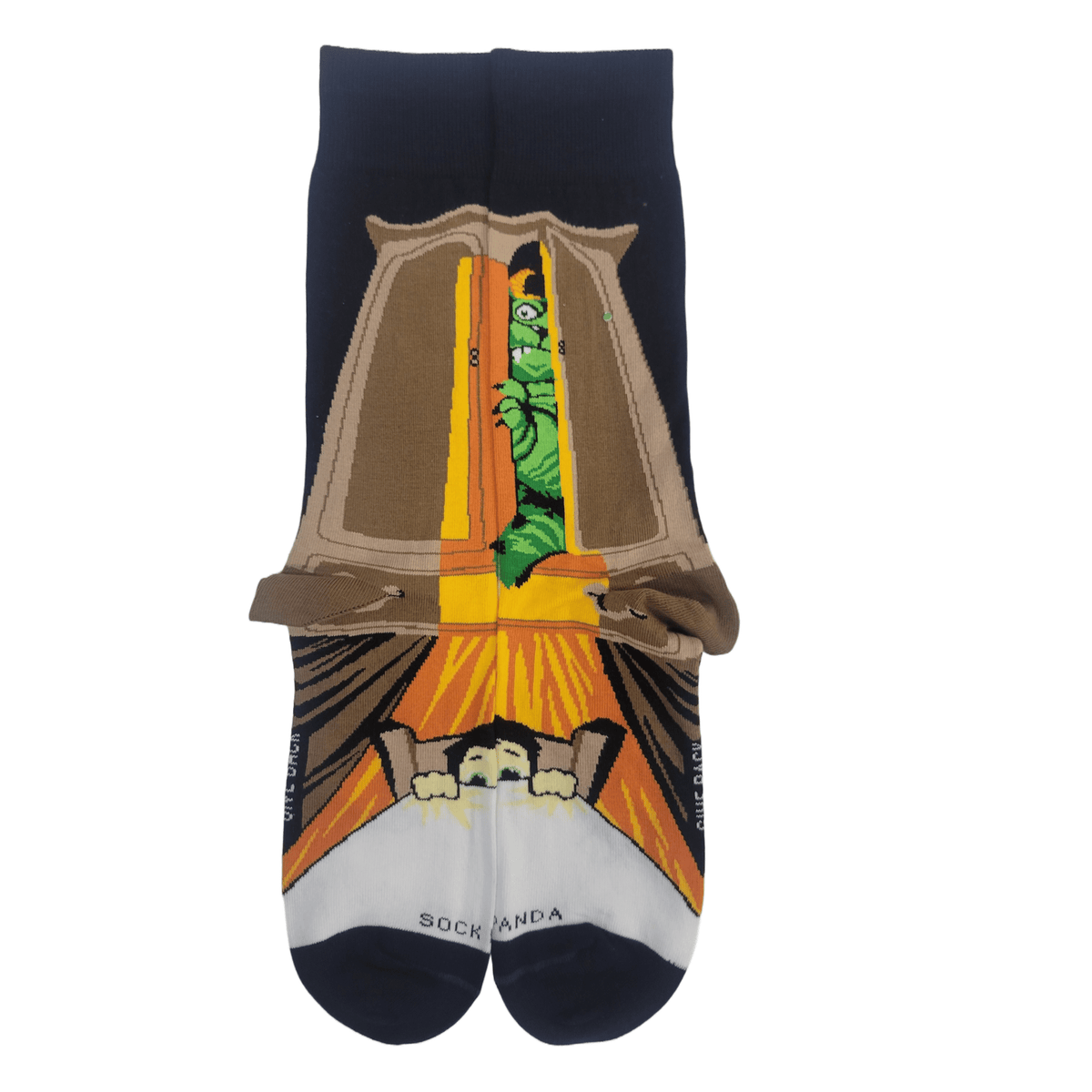 Nightmare Monster in the Closet Socks from the Sock Panda (Adult Large - Men's Shoe Sizes 8 - 12)