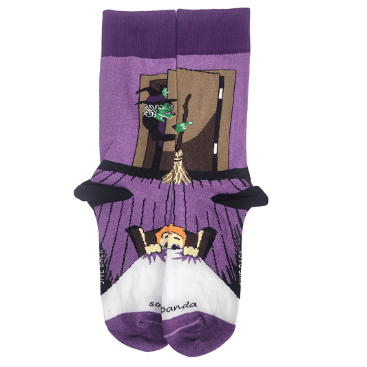 Nightmare Witch in the Closet Socks from the Sock Panda (Adult Medium - Women's Shoe Sizes 5 - 10)