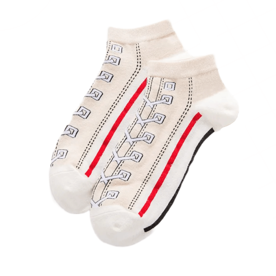 Old School Sneaker Ankle Socks (Adult Medium - Women's Shoe Sizes 5 - 10)
