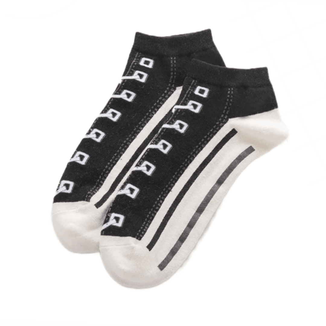 Old School Sneaker Ankle Socks (Adult Medium - Women's Shoe Sizes 5 - 10)