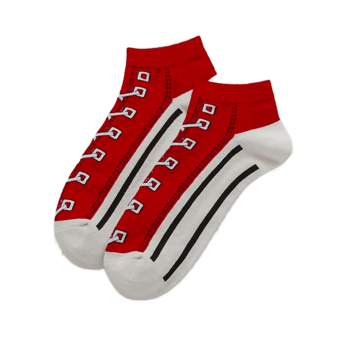 Old School Sneaker Ankle Socks (Adult Medium - Women's Shoe Sizes 5 - 10)