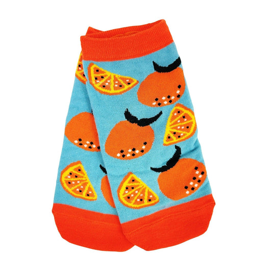 Orange Slice Patterned Ankle Socks (Adult Medium - Women's Shoe Sizes 5 - 10)