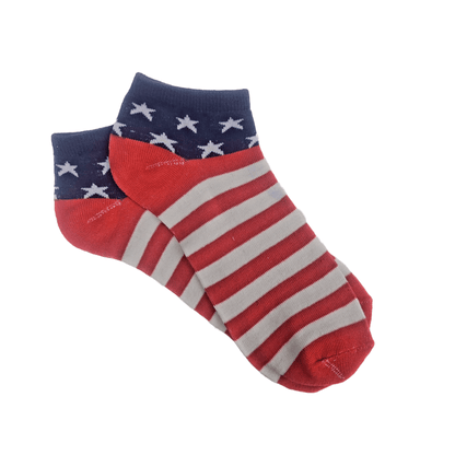 Patriotic Ankle Socks (Adult Large - Men's Shoe Sizes 8 - 12)