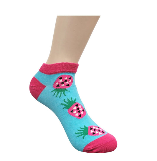 Pineapple Patterned Ankle Socks (Adult Medium - Women's Shoe Sizes 5 - 10)