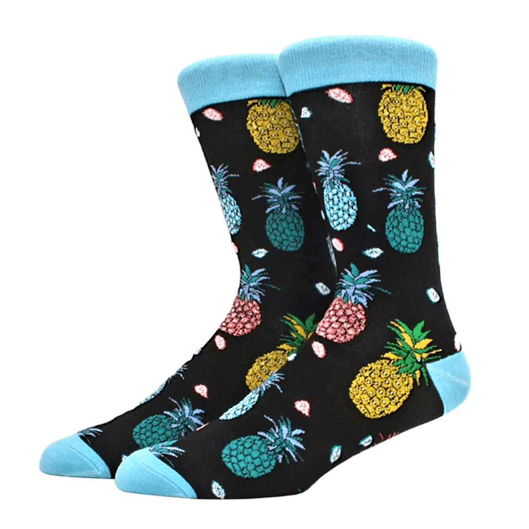 Pineapple Patterned Socks from the Sock Panda (Adult Large - Men's Shoe Sizes 8 - 12)