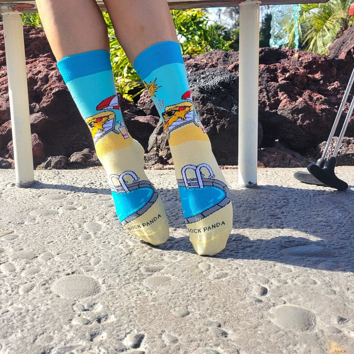 Pizza Baking in the Sun Socks from the Sock Panda (Adult Small - Shoe Sizes 2 - 5)