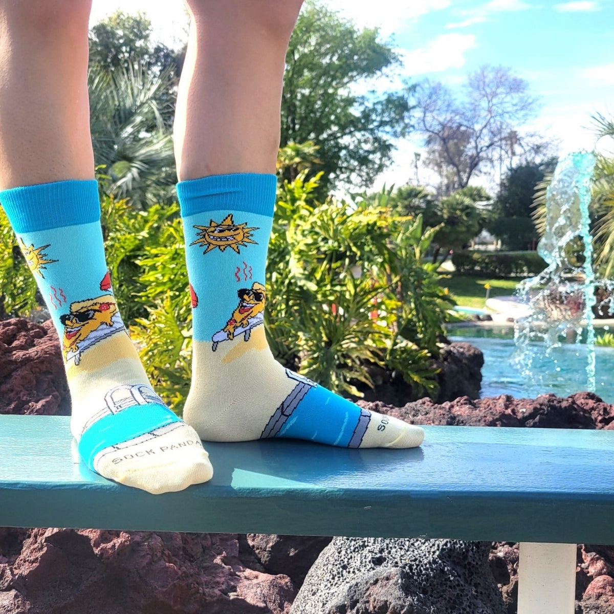 Pizza Baking in the Sun Socks from the Sock Panda (Adult Small - Shoe Sizes 2 - 5)
