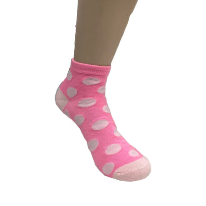 Polka Dot Patterned Ankle Socks (Adult Medium - Women's Shoe Sizes 5 - 10)