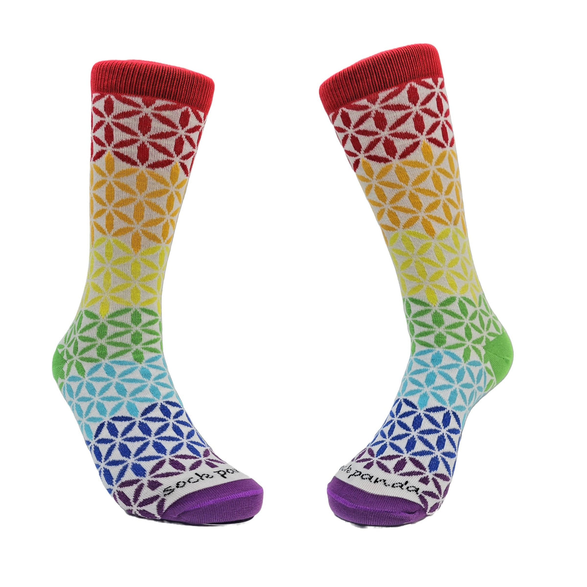 Rainbow Flower Pattern Socks from the Sock Panda (Adult Medium - Women's Shoe Sizes 5 - 10)