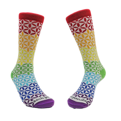 Rainbow Flower Pattern Socks from the Sock Panda (Adult Medium - Women's Shoe Sizes 5 - 10)