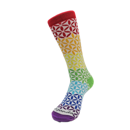 Rainbow Flower Pattern Socks from the Sock Panda (Adult Medium - Women's Shoe Sizes 5 - 10)