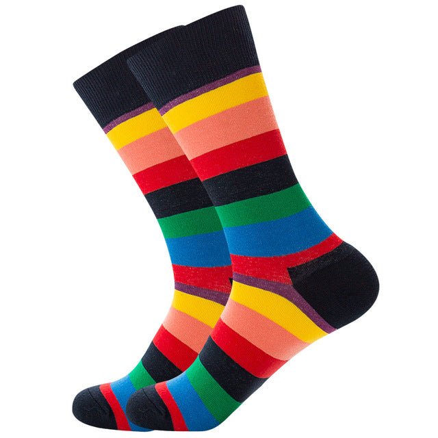 Rainbow Stripes Socks from the Sock Panda (Adult Large - Men's Shoe Sizes 8 - 12)