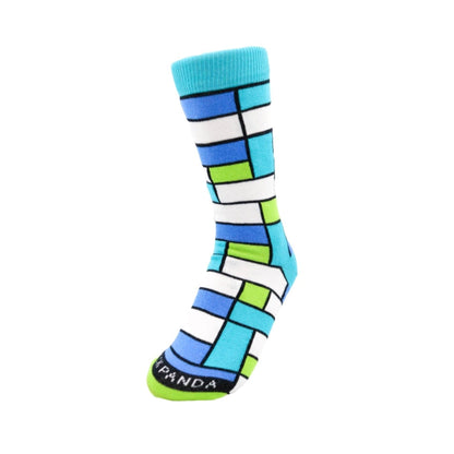 Rectangle Block Pattern Socks for Tweens