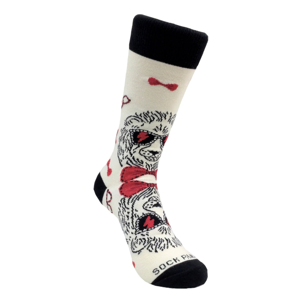 Reflective Lion Wearing Lightning Bolt Sunglasses Socks