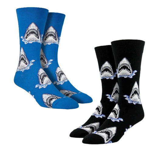 Shark Head Socks from the Sock Panda (Adult Large - Men's Shoe Sizes 8 - 12)