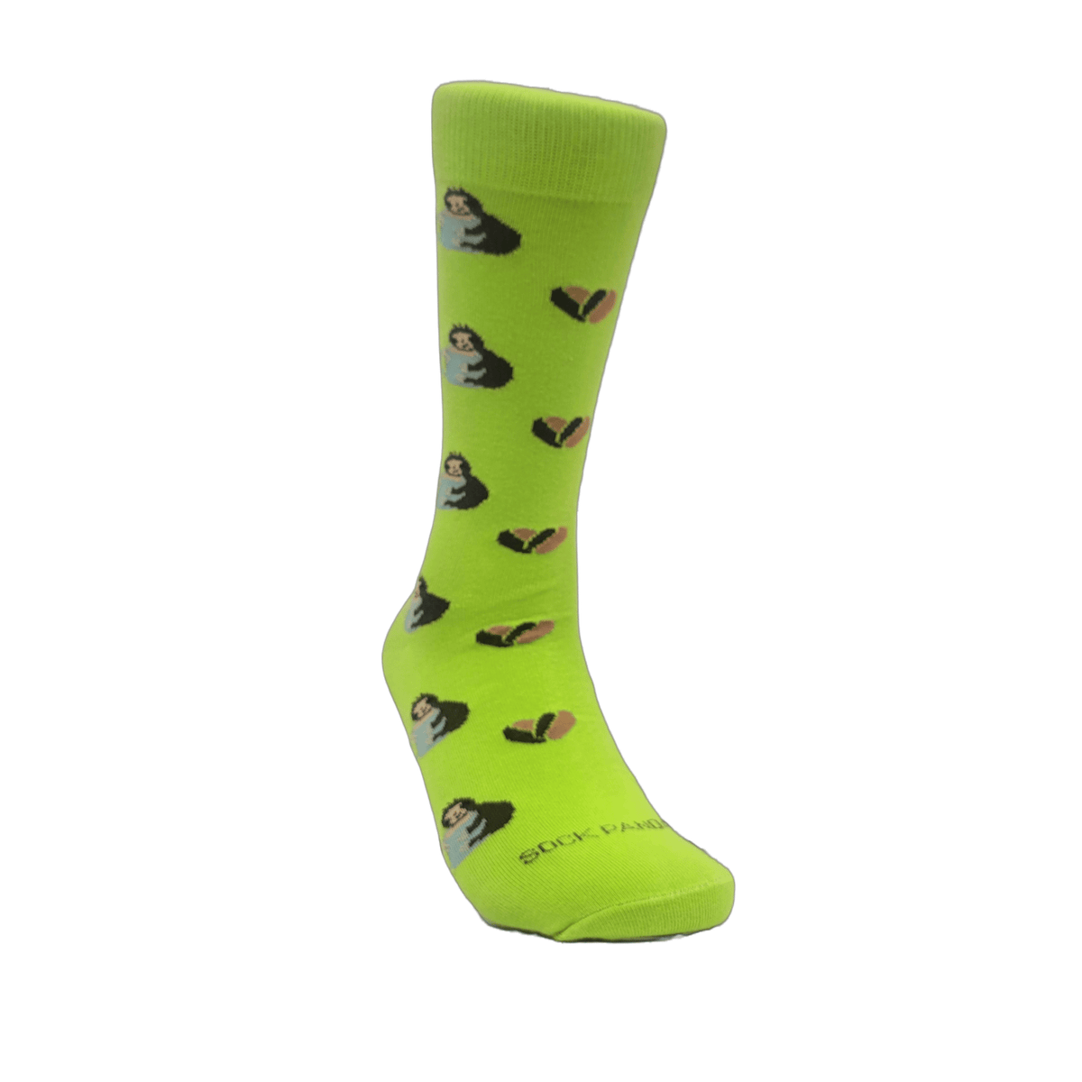 Sloth with Coffee "Slothy" Socks from the Sock Panda (Adult Medium - Women's Shoe Sizes 5 - 10)
