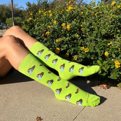 Sloth with Coffee "Slothy" Socks from the Sock Panda (Adult Medium - Women's Shoe Sizes 5 - 10)